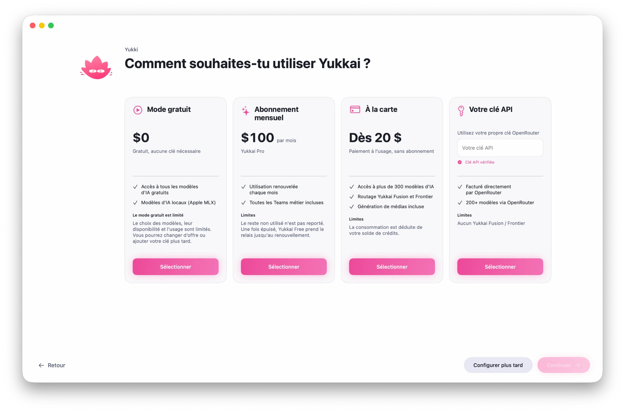 Le choix de la formule : gratuite, abonnement, à la carte ou clé API